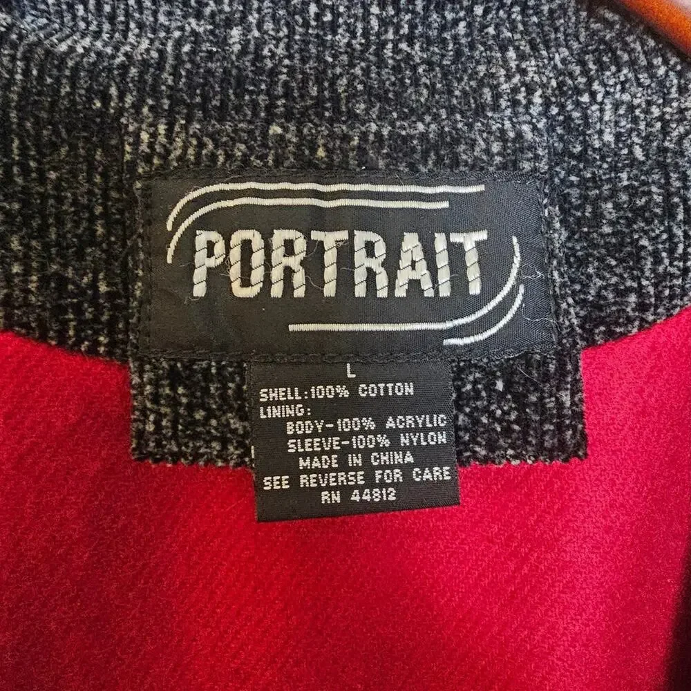 Portrait Vintage 80s Black Corduroy Oversized Bomber Jacket